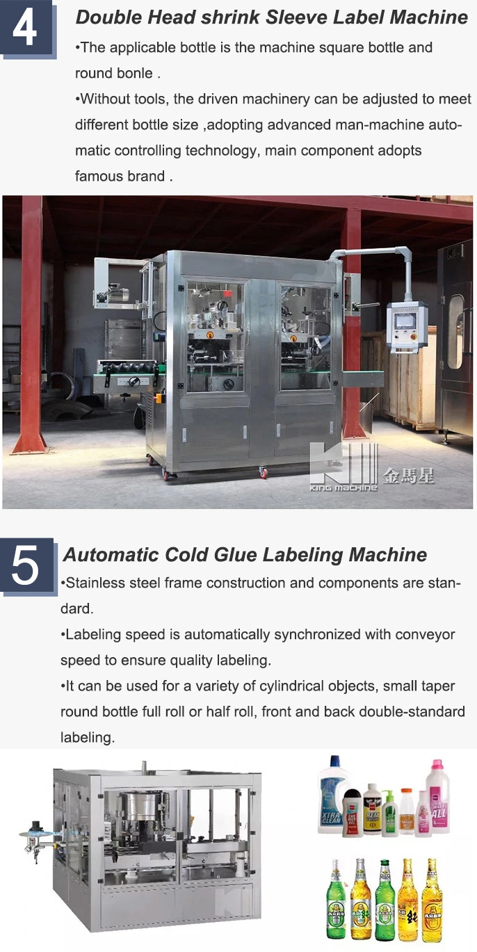 Automatic Wrap Around Type Labeler Hot Melt Glue OPP Paper Water Bottle Labeling Machine