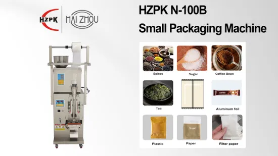 Hzpk Automatic Spice Granular Peanut Pod Tea Mini Plastic Pouch Sachet Bag Multi