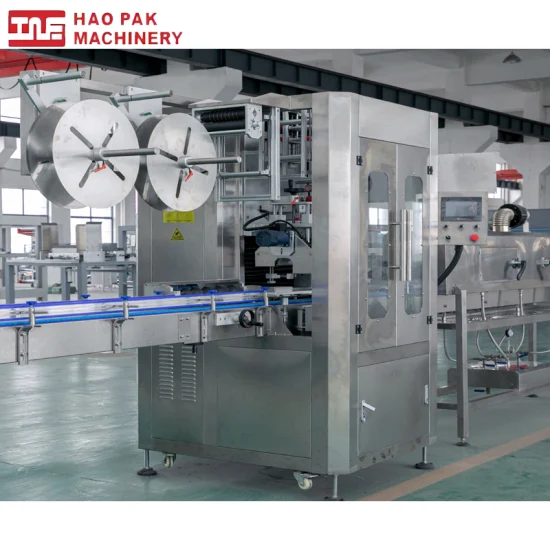 Automatic PVC Heat Steam Shrink Sleeve Bottle Labeling Packing Machine